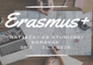 Erasmus+ Natječaj za financiranje mobilnosti studenata u svrhu studijskog boravka za ak. god. 2020./2021.