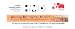 Virtualno predstavljanje 23. broja časopisa Arhivi, knjižnice, muzeji, 16. prosinca 2020.