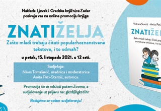 Predstavljanje knjige Znati(želja) u organizaciji Gradske knjižnice Zadar i Naklade Ljevak.