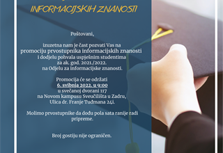 Promocija prvostupnika informacijskih znanosti (petak, 6. svibnja)