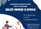 Radionica „Uspješno kročite kroz vrata karijere: umijeće pripreme za intervju“