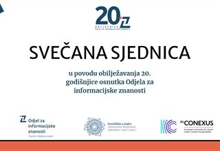 Poziv na Svečanu sjednicu povodom 20. godišnjice Odjela za informacijske znanosti