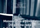 Objavljena je "Monografija  u povodu 20 godina rada Odjela za informacijske znanosti u Zadru"